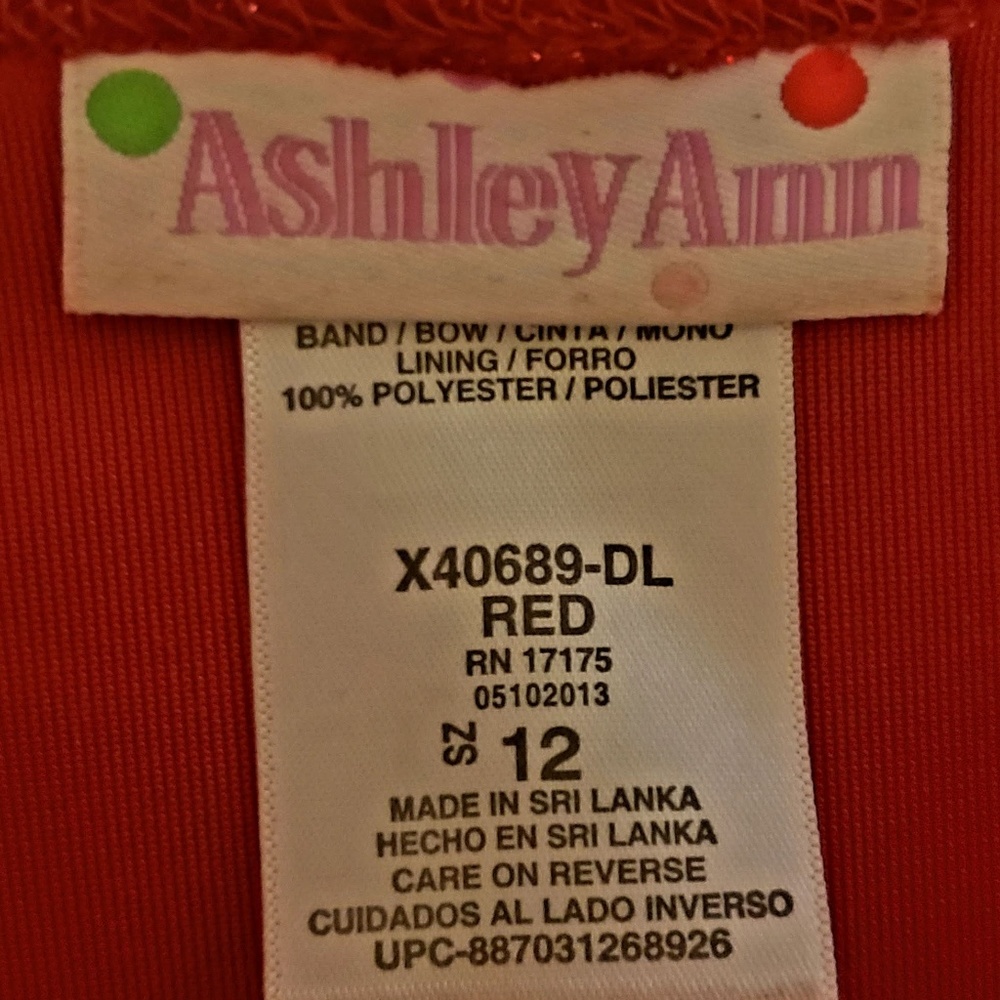ASHLEY ANN HOLIDAY RED DRESS - Picture 7 of 8
